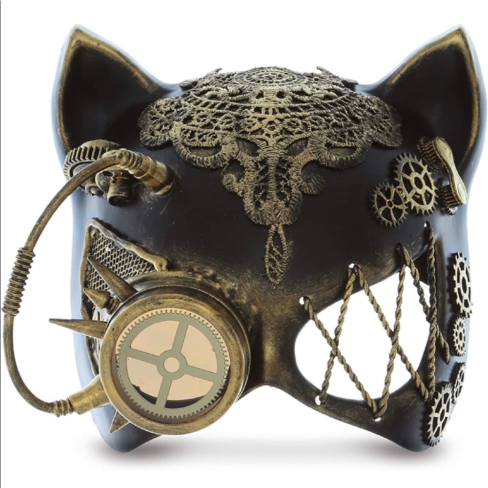 Steampunk cat mask brand new Burning Man Mad Max